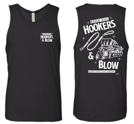 Men’s Hookers and Blow Black Tank
