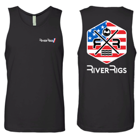 Men's American Flag Black Tank