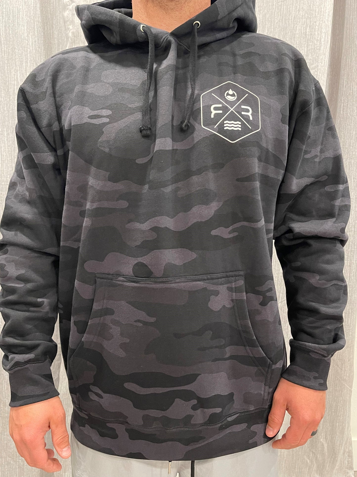 Men's Black Camo Hoodie